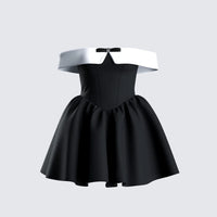 Vale Black Off Shoulder Mini Dress