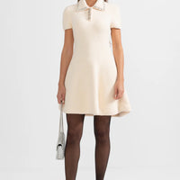 Elegant Soft Short Sleeve Dress - Ivoire