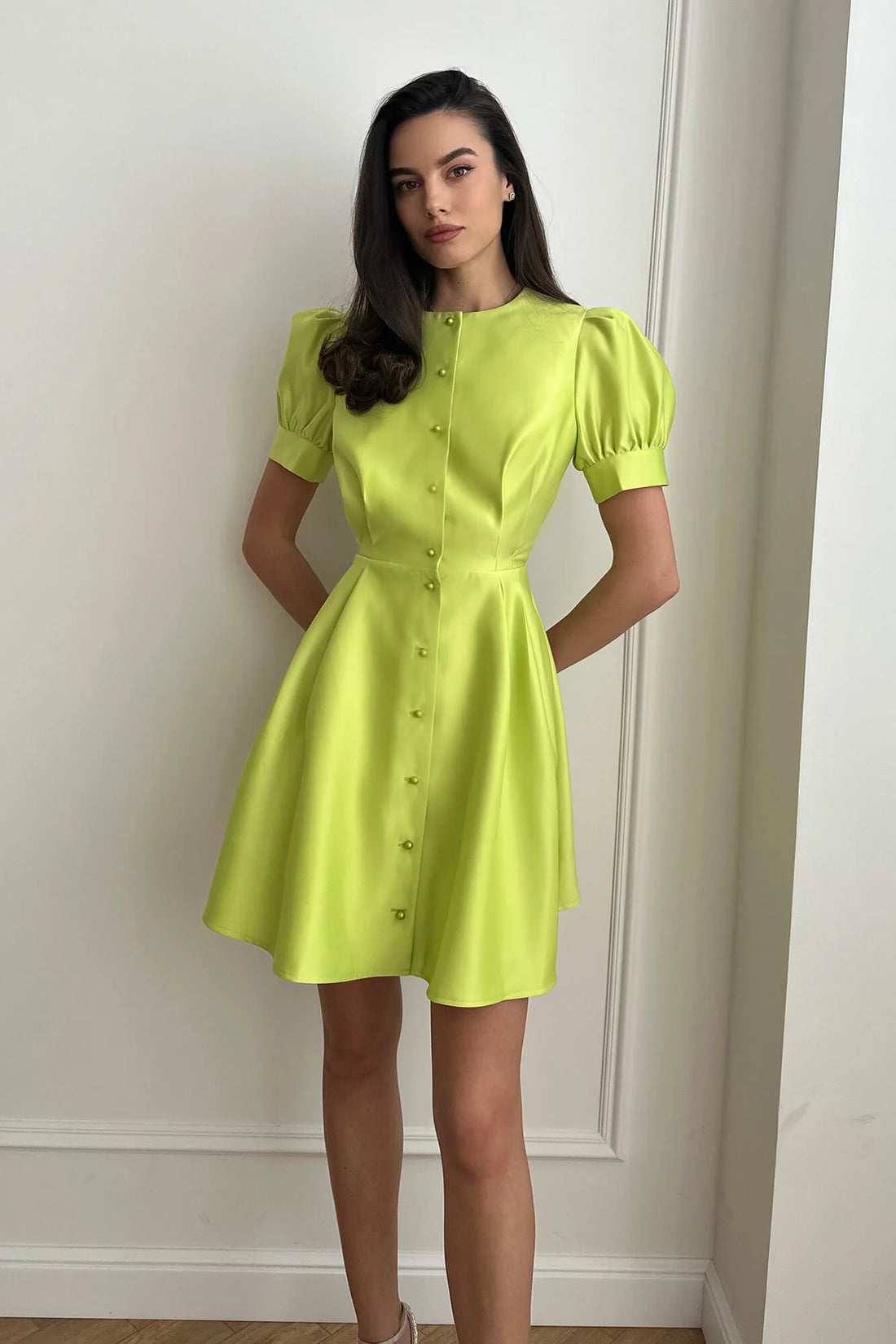 Button Front Mini Dress