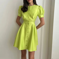 Button Front Mini Dress