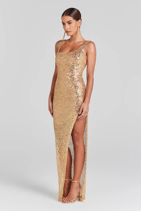 Nina Gold Dress