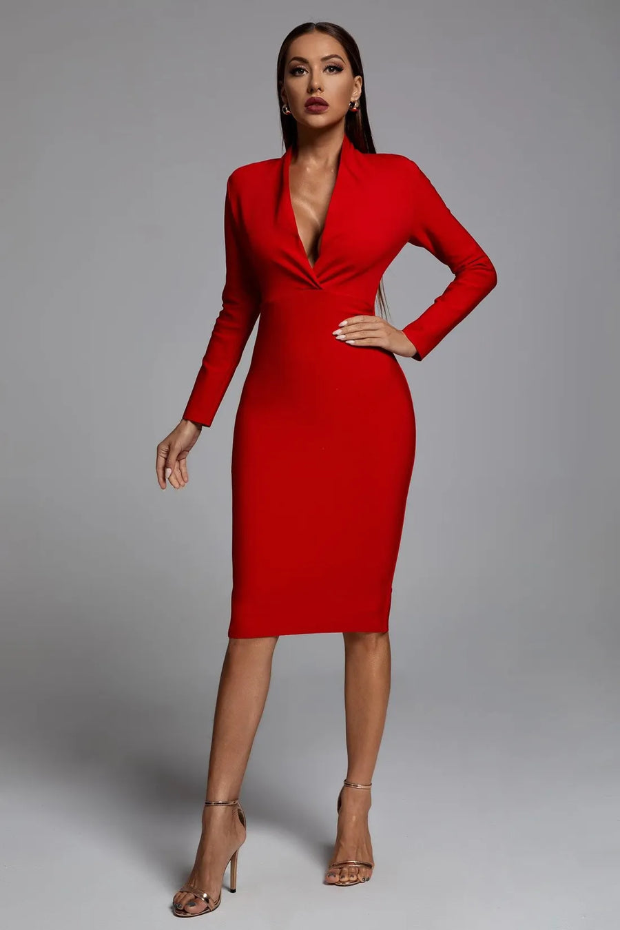 Persephone Bandage Dress - Red