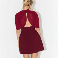 Gathered Mini Dress | Bordo